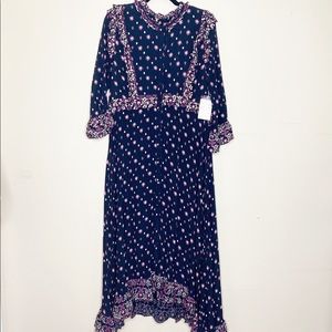 {Free People} floral midi tea dress